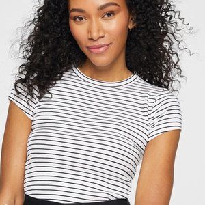 Club Monaco Striped Bowee Tee Size S